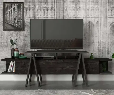 TV stolíky ASPEN televízny stolík na nožičkách, rehab/antracit
