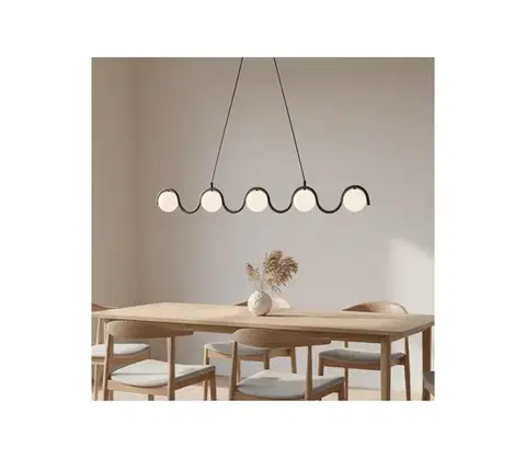 Svietidlá EMIBIG Luster na lane SINUS 5xG9/8W/230V čierna 1582/5