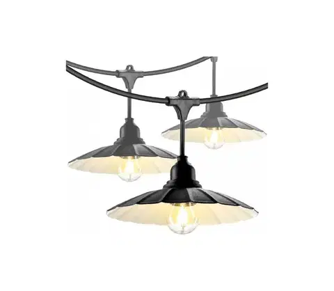 Záhradné lampy  Vonkajšia dekoratívna reťaz CRETE 15xE27/230V 20m IP44 005130