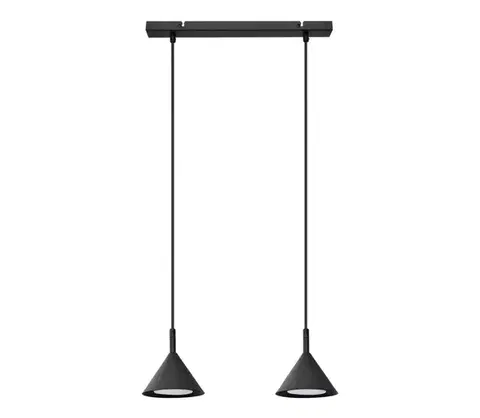 Svietidlá  Luster na lanku ETNA 2xGX53/15W/230V čierna W-L 1920/2 BK-B