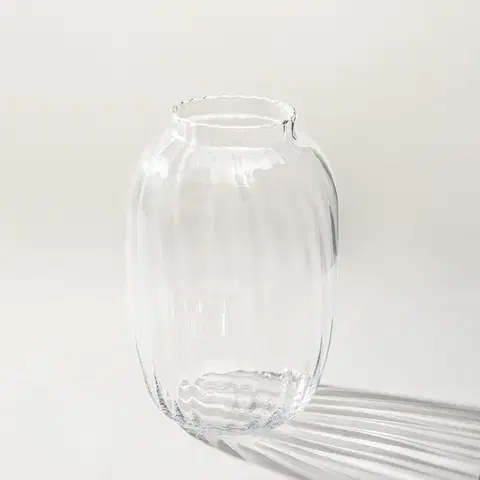Vázy, misy Váza Glass Flow 18x18x28 cm