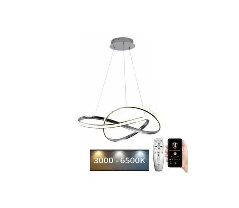 Svietidlá BRILAGI - LED Stmievateľný luster na lanku COSMOWAVE LED/70W/230V chróm + DO BG-J4331/CH