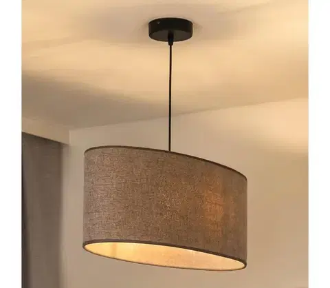 Svietidlá  - Luster na lanku OVAL 1xE27/15W/230V hnedá 603461