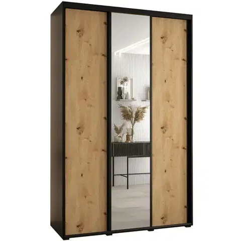 Šatníkové skrine Skriňa 45 Canaris 3 170 čierna/artisan/čierna