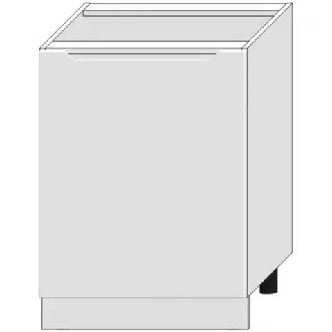 Kuchynské skrinky stojace Kuchynská skrinka Zoya D60pc Pl Biely hrášok / Biely