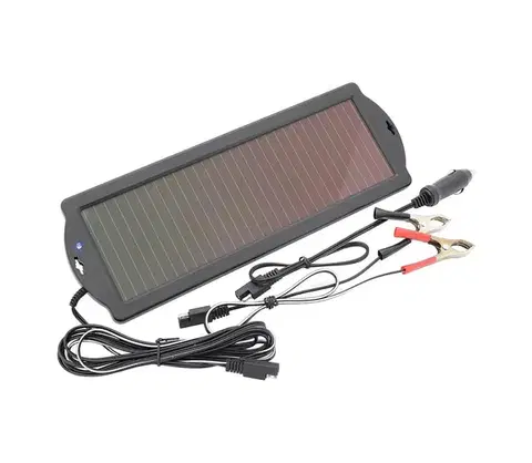 Predlžovacie káble  Solárna nabíjačka autobatérií 1,8W/12V 07168