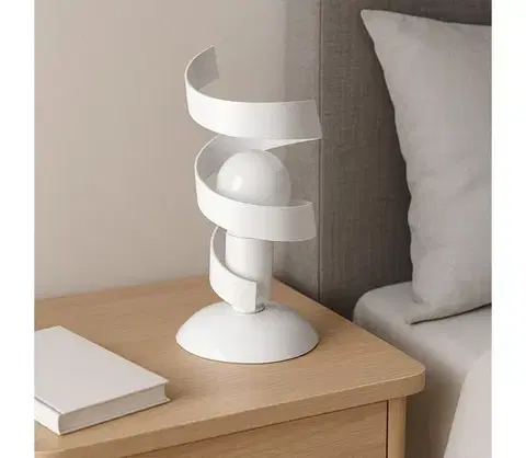 Lampy ONLI - Stolná lampa ZOE 1xE14/6W/230V 22 cm biela 4812/LB