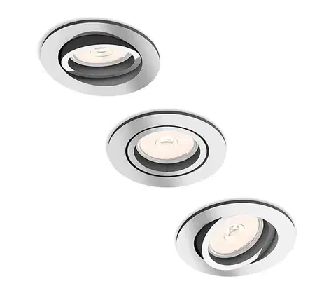 Svietidlá Philips 50393/11/PN - SADA 3x Podhľadové svietidlo DONEGAL 1xGU10/5,5W/230V 50393/11/PN