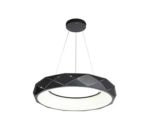 Svietidlá Light Prestige LED luster na lanku REUS LED/36W/230V 4000K pr. 61 cm čierna LP-8069/1P LED BK