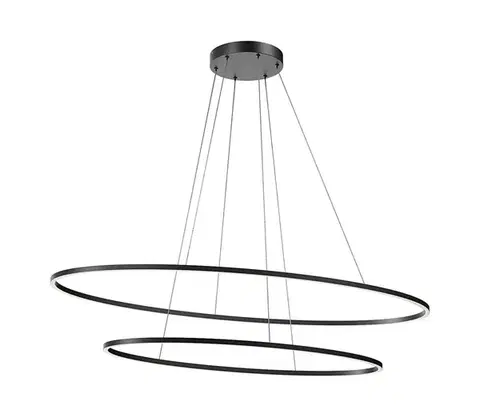 Svietidlá Redo 01-3343 - LED stmievateľný závesný luster so lankom LEO LED/115W/230V čierny 01-3343