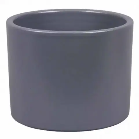 Záhrada Obal na kvetináč ZEUS PALETE keramický matný tmavosivý 28 cm