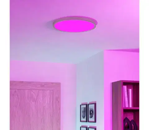 Svietidlá Eglo 901421-LED RGBW Stropné kúpeľňové svietidlo FUEVA-Z LED/17,5W/230V priemer 38,9 cm IP44 chróm 901421