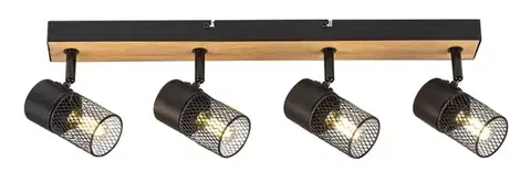 Lampy do obývačky Stropné bodové svietidlo METTA E14 4XMAX 40W LS4