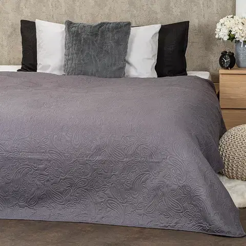Prikrývky 4Home Prehoz na posteľ Doubleface sivá/biela, 220 x 240 cm