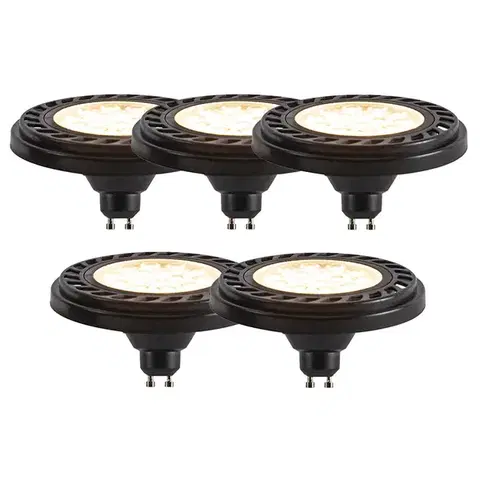 LED osvetlenie Sada 5 stmievateľných LED žiaroviek GU10 s 3-stupňovým stmievaním AR111 8W 700lm 2700K