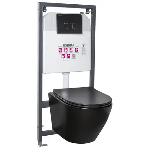 Záchody KERRA - Inštalačný set WC Delos BLM/Pacific Black 5907548115874