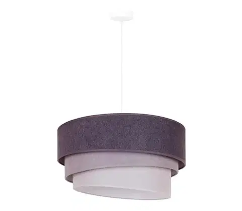 Svietidlá  - Luster na lanku TRIO 1xE27/15W/230V pr. 45 cm antracit/šedá/biela 81440