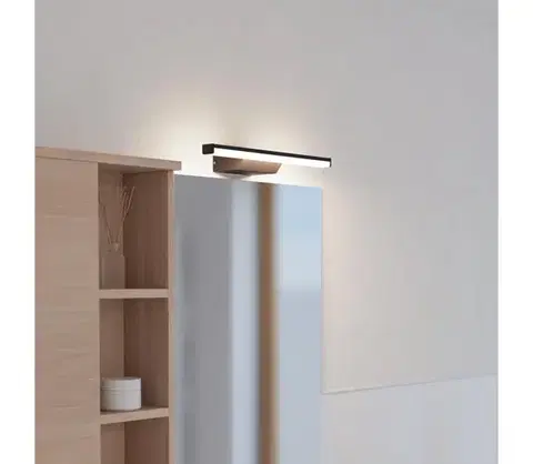 Svietidlá Eglo 901287 - LED RGBW Stm. kúpeľňové osvetlenie REGELLO-Z 12W/230V IP44 čierna 901287