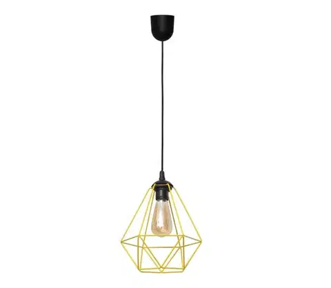 Svietidlá  Luster na lanku KARO 1xE27/15W/230V W-KM 1311/1 YL + SCW-P
