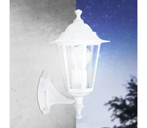 Záhradné lampy EGLO 22463 - vonkajšie nástenné svietidlo LATERNA 5 1xE27/60W biela 22463