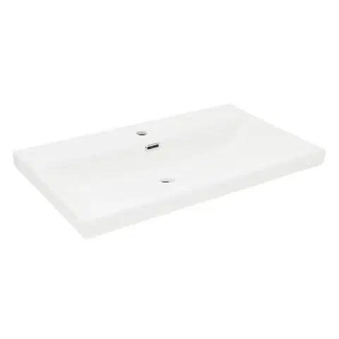 Umývadlá Nábytkové umývadlo SAT B-Way 81x46,5 cm biela matná s otvorom pre batériu uprostred SATBW8046WM SATBW8046WM