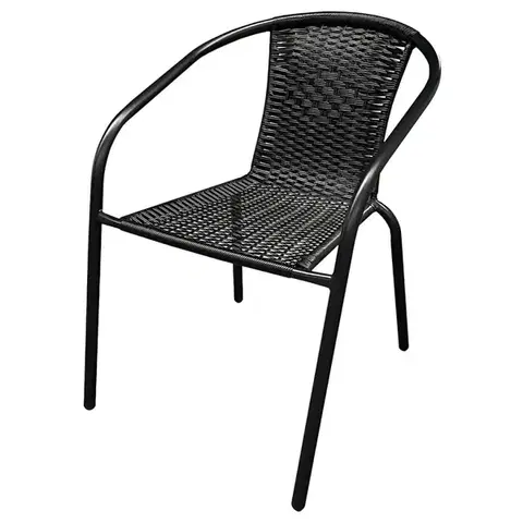 Záhradné ratanové kreslá Technoratanová stolička Bistro XT1101 čierna