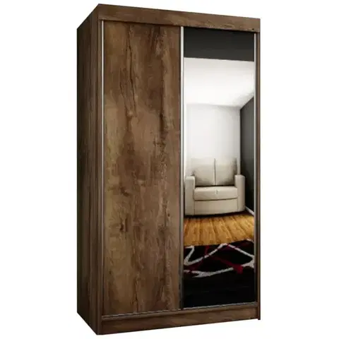 Šatníkové skrine Skriňa Top 33 100 Tmavý jaseň