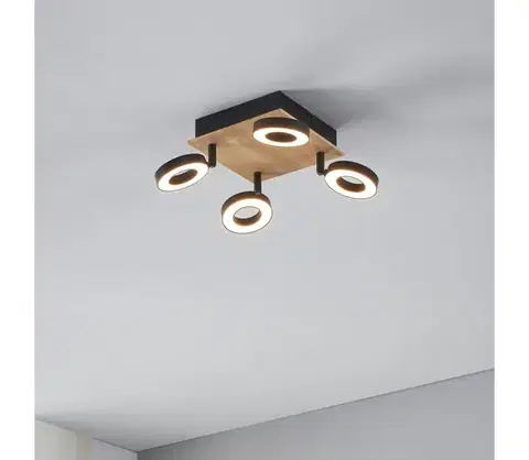 Svietidlá Eglo 901205 - LED bodové svietidlo RIELVES 4xLED/4,2W/230V čierna/hnedá 901205