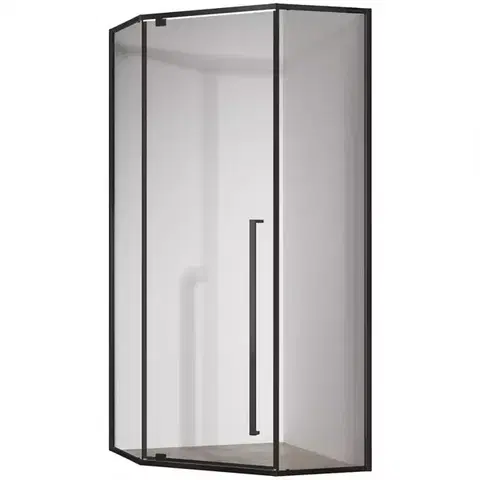 Sprchové kúty 80x80 Sprchový kút päťuhlová Light 80x80x195 black