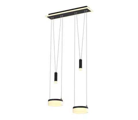 Svietidlá Wofi 6054-502 - LED Stmievateľný luster na lanku JESSE LED/21W/230V čierna 6054-502