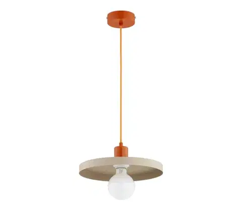 Svietidlá  Luster na lanku LITO 1xE27/15W/230V béžová/medená 61537