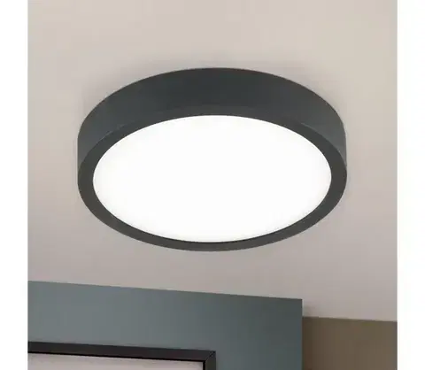 Svietidlá Orion DL 7-657/14 - LED Stropné svietidlo BULLY LED/12W/230V pr. 14 cm čierna DL 7-657/14 schwarz