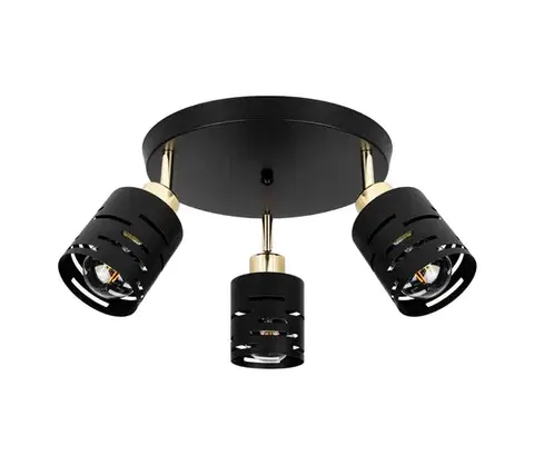 Svietidlá  Bodové svietidlo ELEN 3xE27/35W/230V čierna/zlatá ELEN CEILING LIGHT 3 BLACK