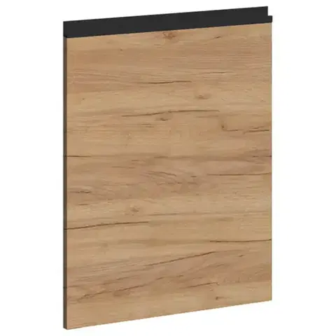 Dvierka a čelá zásuviek pre kuchynske skrinky Dvierka na umývačku Brick 60 čierna/craft
