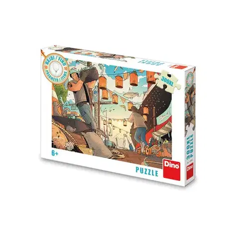 XL dieliky Dino Toys Puzzle Nájdi 10 predmetov: Prístav 300 XL Dino
