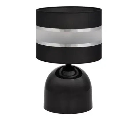Lampy  Stolná lampa HELEN 1xE27/15W/230V čierna/strieborná B-E 0801/1 BK+SL+MAT