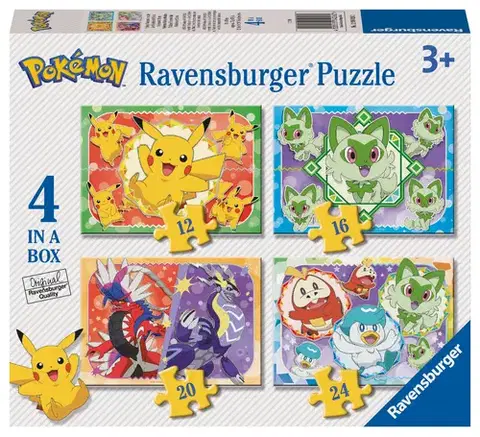 Do 99 dielikov Ravensburger Pokémoni 4 v 1