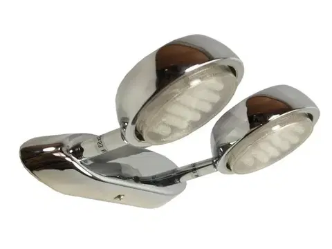 Bodové svetlá Dvojitá chrómová nástenná lampa Vision