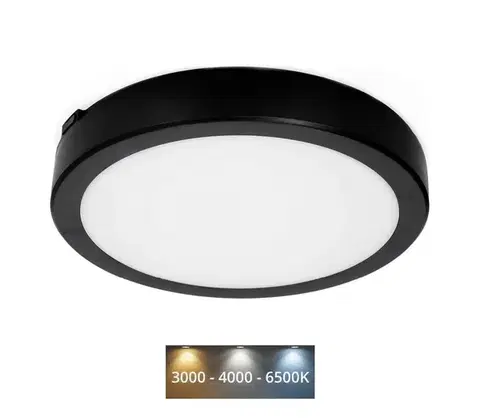 Svietidlá  LED Kúpeľňové stropné svietidlo NAIROS LED/18W/230V 3000/4000/6500K IP65 čierna KFN218WCZ