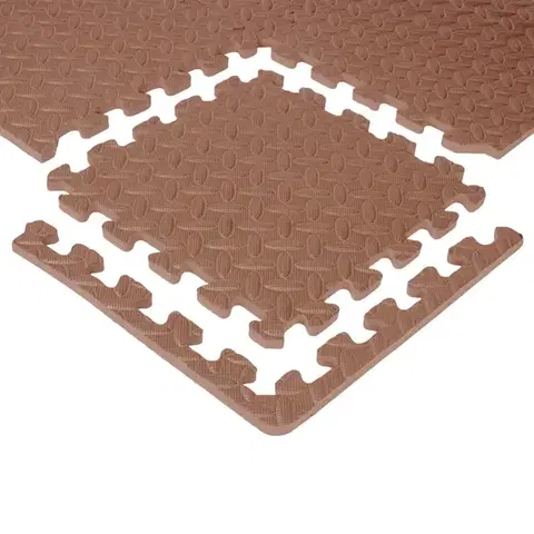 Podložky na cvičenie Puzzle podložka inSPORTline Famkin (12 dielov, 18 okrajov) mocha mousse