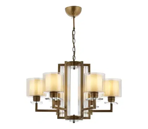 Svietidlá  Luster na reťazi VARANA 6xE27/40W/230V bronzový 301AUR1184
