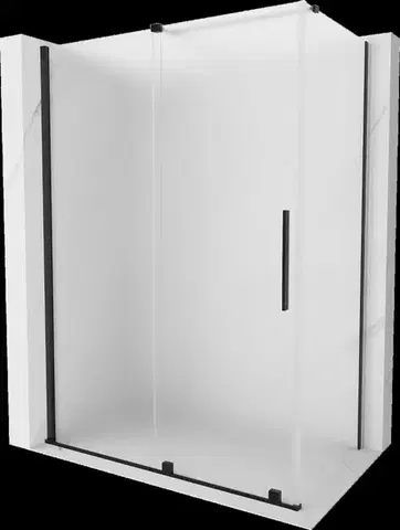 Sprchovacie kúty MEXEN/S - Velár sprchovací kút, posuvné dvere 150 x 80, dekor, čierna 871-150-080-31-70