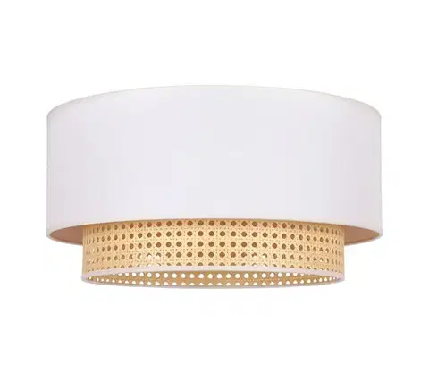Svietidlá  - Stropné svietidlo BOHO 3xE27/15W/230V pr. 60 cm krémová/ratan 89736
