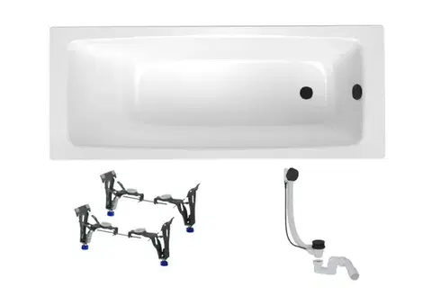 Vane Obdĺžniková vaňa SAT Feel 150x70 cm smaltovaná oceľ ľavá aj pravá SATBVFEEL1506 SATBVFEEL1506