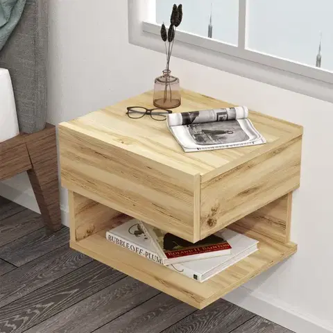 Nočné stolíky Škandinávsky nočný stolík  LEVY 27, dub Left