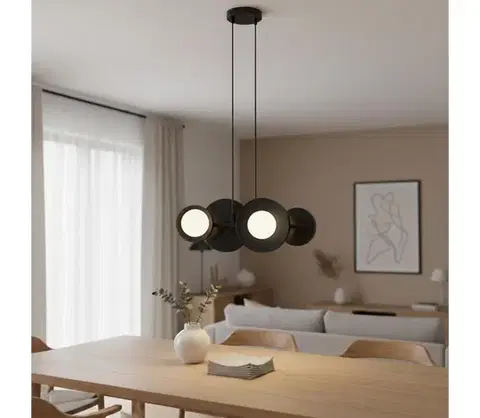 Svietidlá EMIBIG Luster na lanku MODEL 4xG9/8W/230V čierna 1486/4