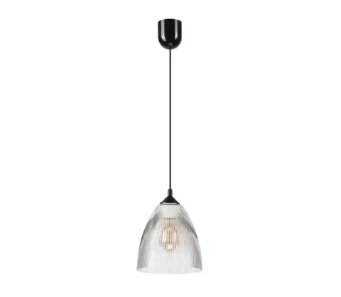 Svietidlá  Luster na lanku LENA 1xE27/60W/230V LM-1.1.106/CZARNY