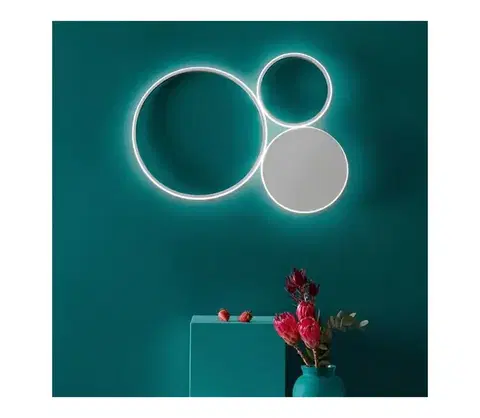 Svietidlá Ondaluce - LED Stmievateľné nástenné svietidlo POIS LED/42W/230V strieborné PL.POIS/SILVER-PC