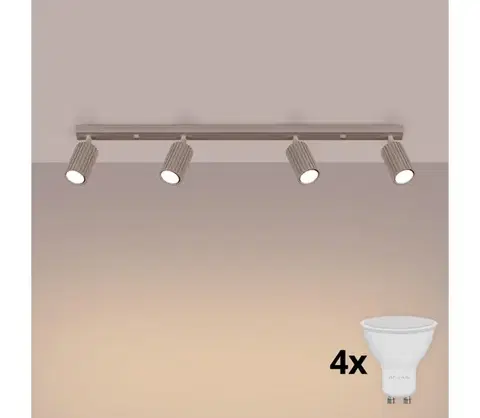 Svietidlá BRILAGI - LED bodové svietidlo CRESTO 4xGU10/10W/230V taupe BR.1765