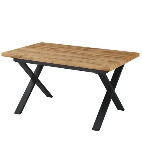 Jedálenské stoly Rozkladací stôl Idaho 12555 140-180x90 prírodná/čierna